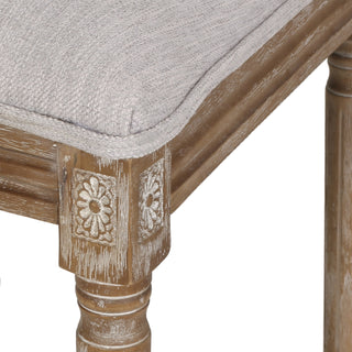 Sunvega French Country Dining Chairs with Upholstered Seats and Weathered Finish
