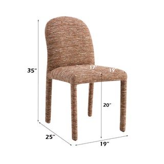 Sunvega Chenille Side Chairs with Padded Seat and Back Cushion Set of 2