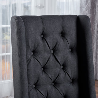 Sunvega Modern Wingback Dining Chairs with Button Tufted Stitching and Birch Wood Legs