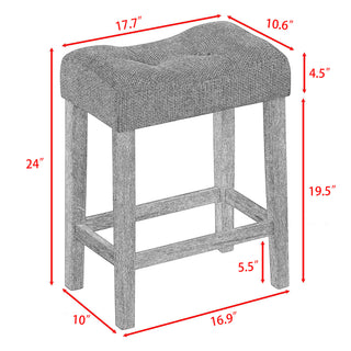 Sunvega Industrial Bar Table and Chairs Set with Power Outlet for Living Room