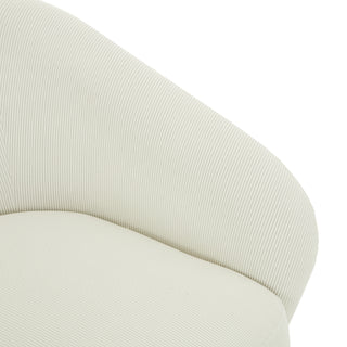 Sunvega Cream White Boucle Upholstered 360-Degree Swivel Accent Chair for Living Room