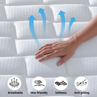Sunvega 10 Inch Medium Firm Hybrid Mattress in a Box with CertiPUR-US Certified Memory Foam
