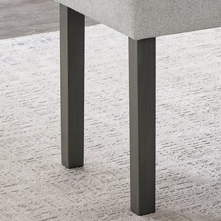 Sunvega Light Gray Fabric Upholstered 40 Inch Bench with Dark Gray Wood Frame