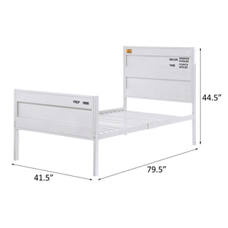 Sunvega Modern Industrial Metal Twin Platform Bed with Cargo Container Lock