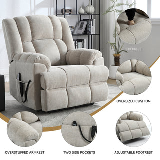 Sunvega Dual Motor Lift Recliner Chair with Massage Lumbar Heat and Power Remote