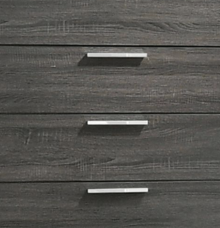 Sunvega Modern Gray Oak Chest with Five Spacious Drawers for Bedroom
