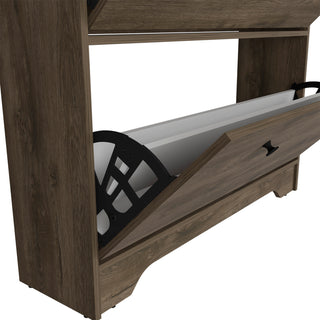 Sunvega Calgary Superior Top Shoe Rack with Two Upturned Drawers and Open Shelf