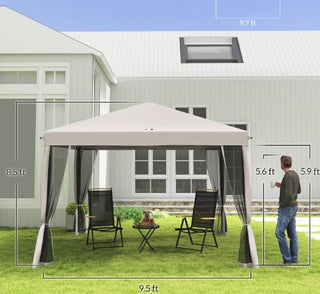 Sunvega Pop Up Canopy Tent with Netting for Instant Shade and Outdoor Gatherings