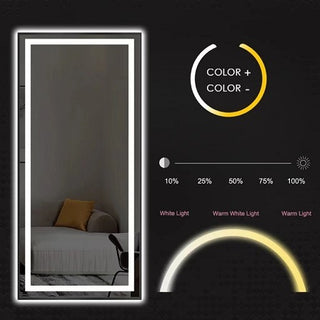 Sunvega 64x21 Inch Full Length Vertical LED Mirror with Bracket and Dimming