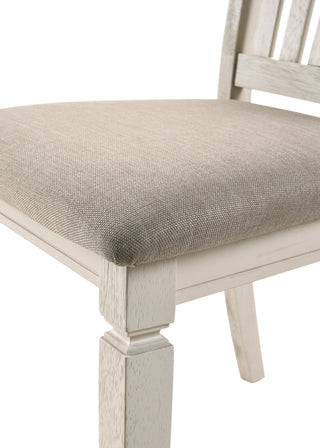 Sunvega Upholstered Seat and Slatted Back Side Chair Set of 2