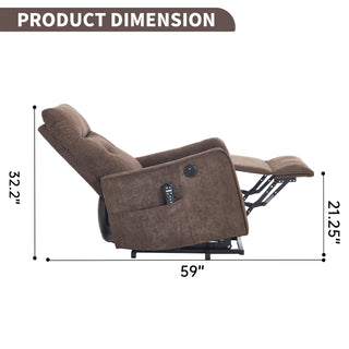 Sunvega Single Motor Power Lift Recliner Chair with Massage and Heat for Elderly