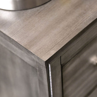 Sunvega Gray Transitional Nightstand with English Dovetail Drawer and Felt Lining