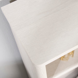 Sunvega White Bookcase Headboard with Two Adjustable Shelves for Full Queen Beds