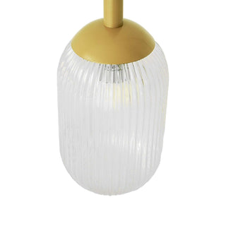 Sunvega Gold and Clear Glass Pendant Lamp with Mid-Century Modern Design for Kitchen