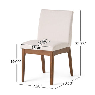 Sunvega Contemporary Upholstered Dining Chairs with Rubberwood Legs Set of 2