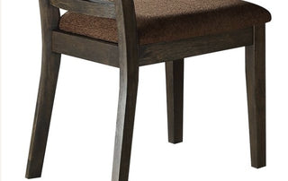 Sunvega Fabric Upholstered Armless Dining Side Chair with Wooden Backrest Set of 2