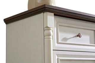Sunvega Antique Two-Tone Wood Grain 10-Drawer Dresser Chest with Distressed Finish