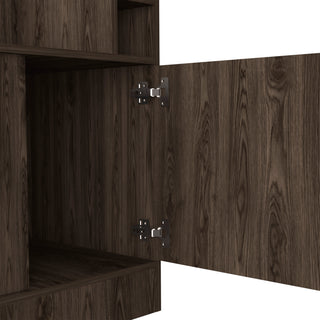 Sunvega Bar Cabinet with Eight Bottle Cubbies and Two Large Open Shelves