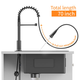 Sunvega 32x22 Inch Gunmetal Black Stainless Steel Kitchen Sink with Faucet and Accessories