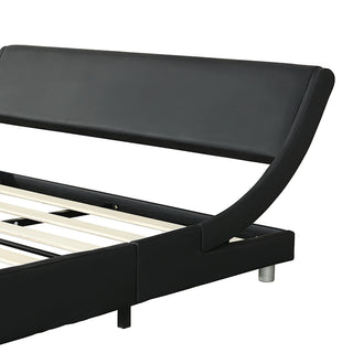 Sunvega Modern Upholstered King Size Platform Bed Frame with Button Tufted Headboard