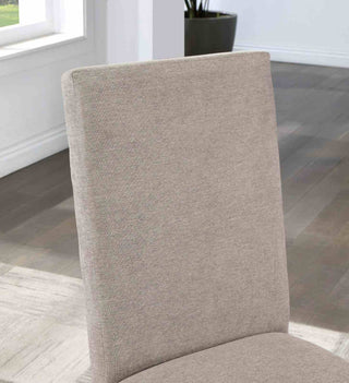 Sunvega Antique Black and Gray Finish 2pc Side Chair with Pleated Back and Upholstered Seat