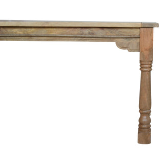 Sunvega Solid Mango Wood Granary Extension Dining Table with Hand-Turned Legs