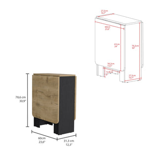 Sunvega Space-Saving Gateleg Folding Table with Compact Design and Sturdy Build