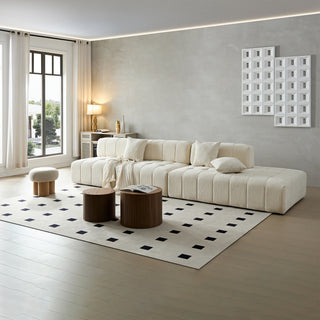 Sunvega WKS3 Piano key combination sofa, 2 single seats plus 1 concubine fabric sofa
