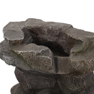 Sunvega 4 Tier Outdoor Fountain with LED Lights for Garden Patio Waterfall