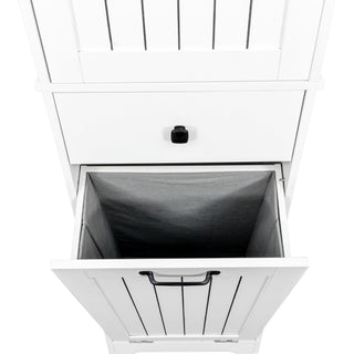 Sunvega Laundry Cabinet with 2 Removable Liner Bags for Easy Sorting and Storage
