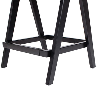 Sunvega Milan Modern Resin Webbing Back Bar Stool with Arms Set of 3 Ebony Black Boucle