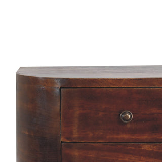 Sunvega Solid Mango Wood Wall Mounted Floating Nightstand with Two Drawers