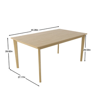 Sunvega Solid Wood Dining Table and Chair Set with Upholstered Cushions for Practical Household Use