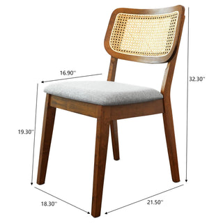 Sunvega Orange Velvet Dining Chair Set of 2 with Armless Design and Solid Wood Frame