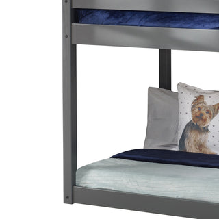 Sunvega Grey Twin Loft Bed with Ladder for Sturdy Support and Space Saving
