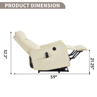 Sunvega Single Motor Power Lift Recliner Chair with Massage and Heat for Elderly