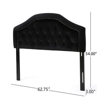 Sunvega Queen Size Upholstered Headboard with Tufted Diamond Stitch and Nailhead Trim