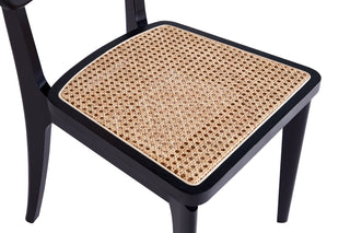 Sunvega Modern Industry Chic Cane Dining Chair Set of 2 for Dining Room