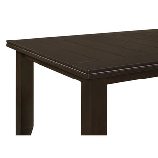 Sunvega Casual Rectangle Dining Table in Rich Cappuccino Finish with Plank-Style Top
