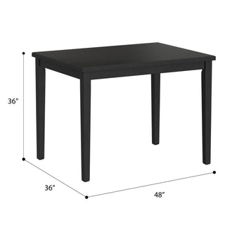 Sunvega Black Contemporary Gathering Height Table for Dining Room and Kitchen