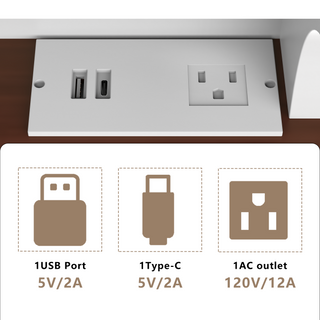 Sunvega Makeup Vanity Desk with Sliding Mirror Dimmable Lights and Charging Station