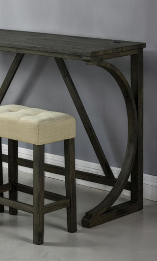 Sunvega Black Dining Table with Side Storage Shelves and Boucle Fabric Stools