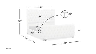 Sunvega Brooklyn King Tufted Panel Bed Headboard and Footboard Set in Caramel Tan Brown