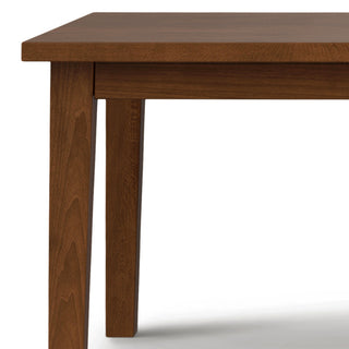 Sunvega Walnut Veneer Dining Table with Solid Wood Legs for Kitchen