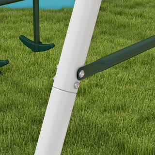 Sunvega 5 in 1 Heavy-Duty A-Frame Swing Set with Slide and Saucer Swing