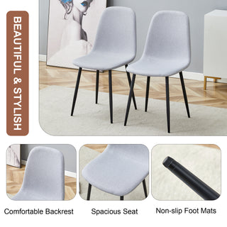 Sunvega Modern Medieval Style Dining Chairs with Velvet Cushions and Golden Metal Legs