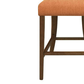 Sunvega Natural Rubberwood Counter Stool Set with Chunky Modern Design and Ergonomic Backrest