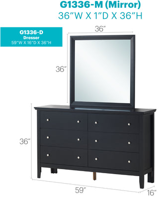 Sunvega Primo Bedroom Group Dresser with Durable Print Finish and French Dovetail Drawers