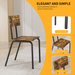 Sunvega 5-Piece Modern Dining Table Set with 4 Chairs for Small Space Kitchen