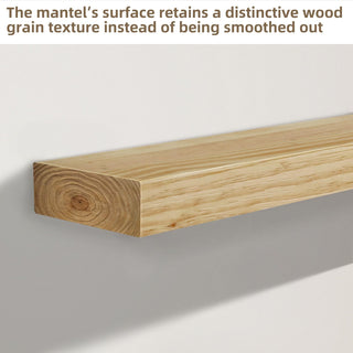 Sunvega Handcrafted Pine Wood Fireplace Mantel Shelf with Distinctive Wood Grain